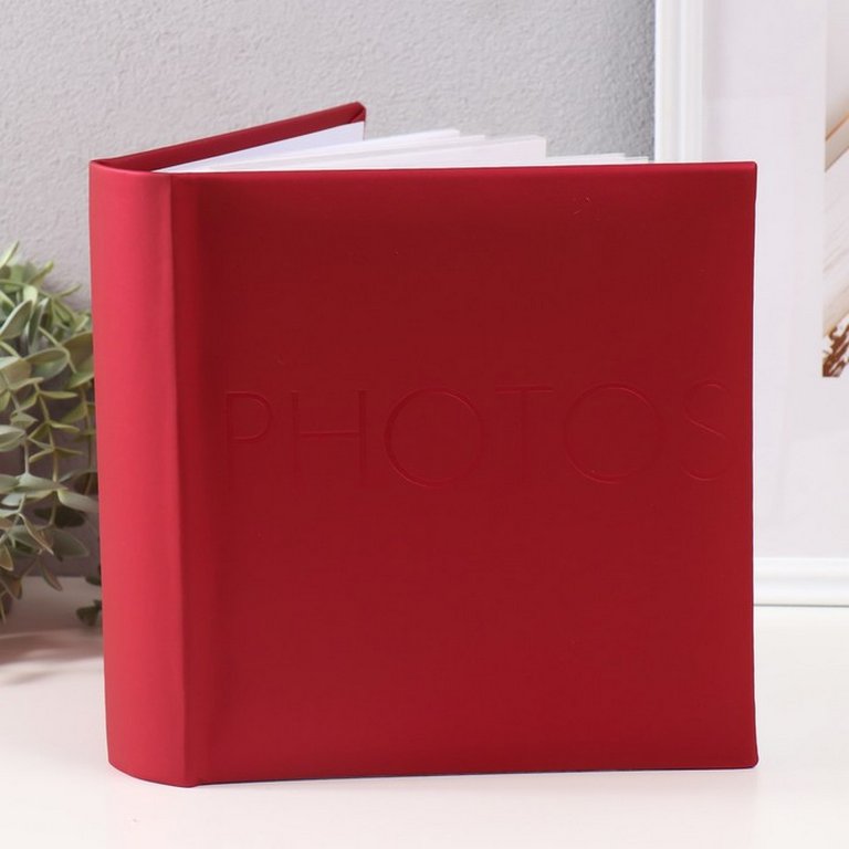 Фотоальбом 200 фото 10*15см "cherry Делюкс" 22*22 см обложка картон, ПП карман