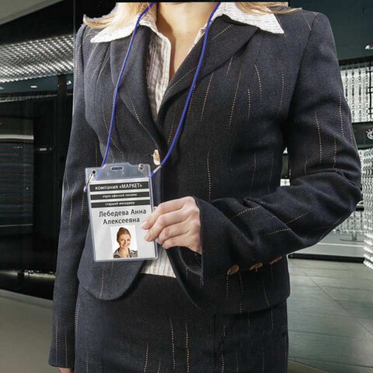 Бейдж вертикальный  95*145мм (вставка 90*120мм) без держателя BRAUBERG