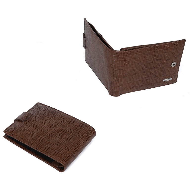 Портмоне FABRETTI мужское, нат.кожа, 13,5*10*3,5см, коричневый