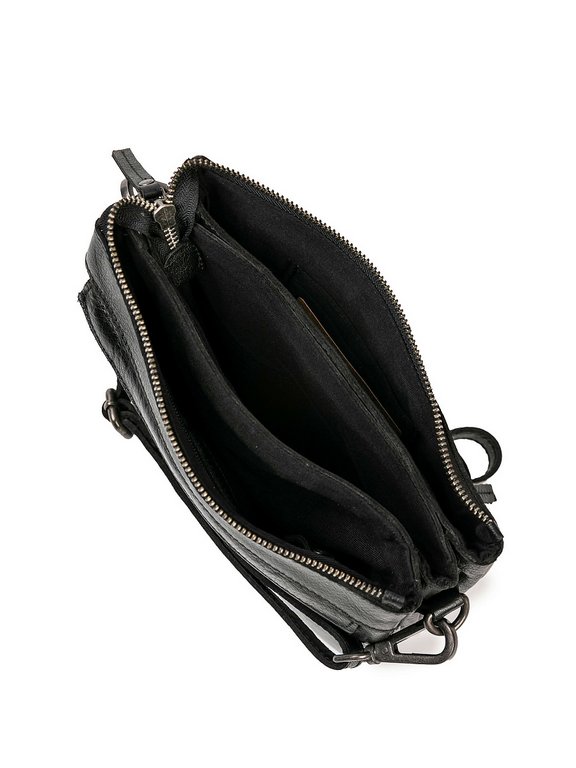 Сумка женская Dr.Koffer 23х17х8см см, нат.кожа черная