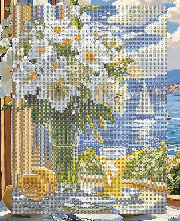 Алмазная мозаика 30*40см "Букет Лилий" Феникс+