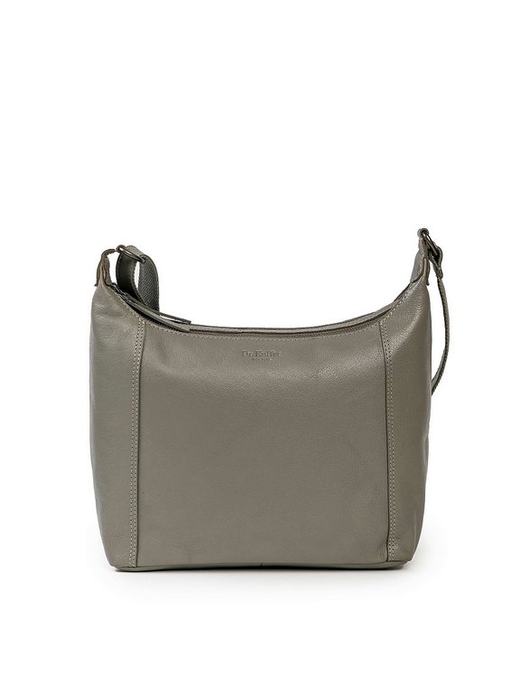 Сумка женская Dr.Koffer 28х22х11см см, нат.кожа серая