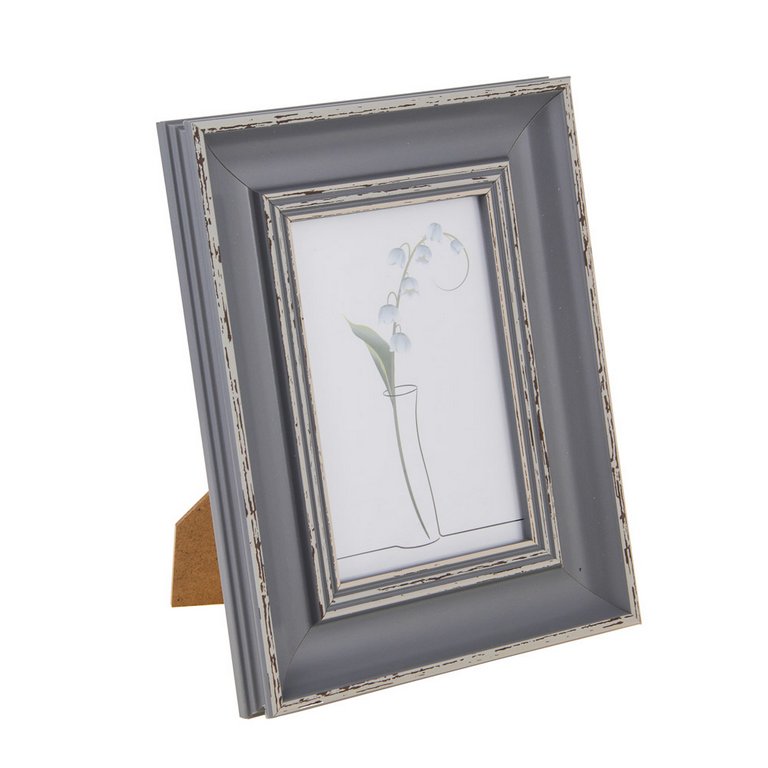 Рамка для фотографий 10*15 см пластик, цв. серый