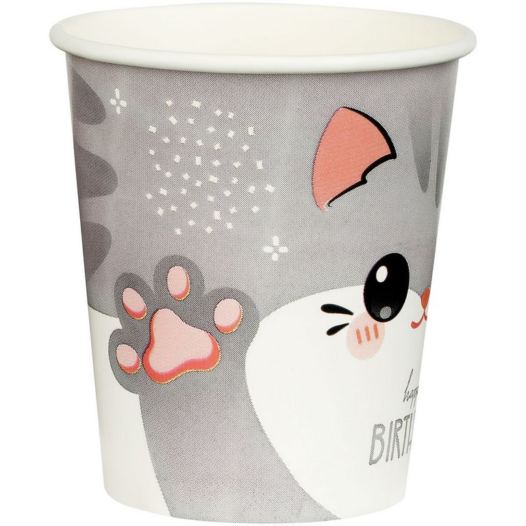 Стакан картонный 0,2 л. 6шт/уп  "Kitten" MESHU