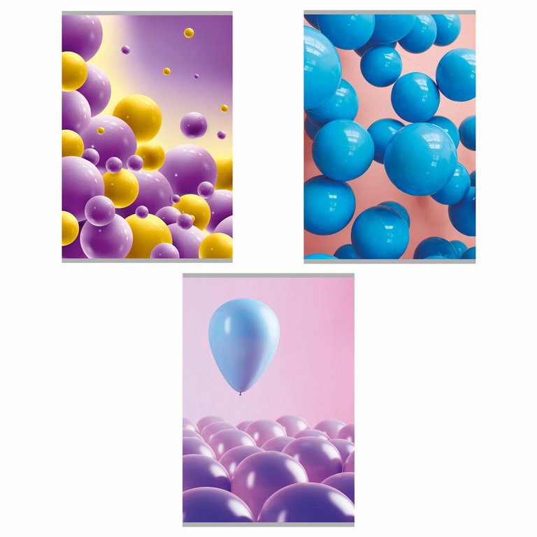 Тетрадь 80 лист кл. А4 на скрепке "Шарики"