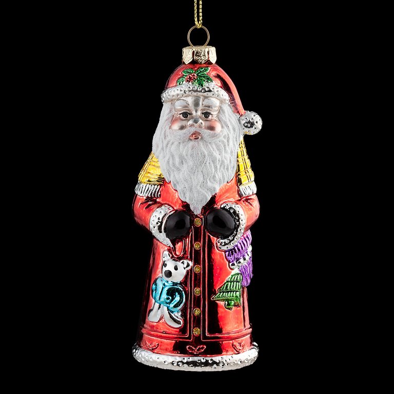 Украшение елочное из полирезины "Дед Мороз" 12 см
