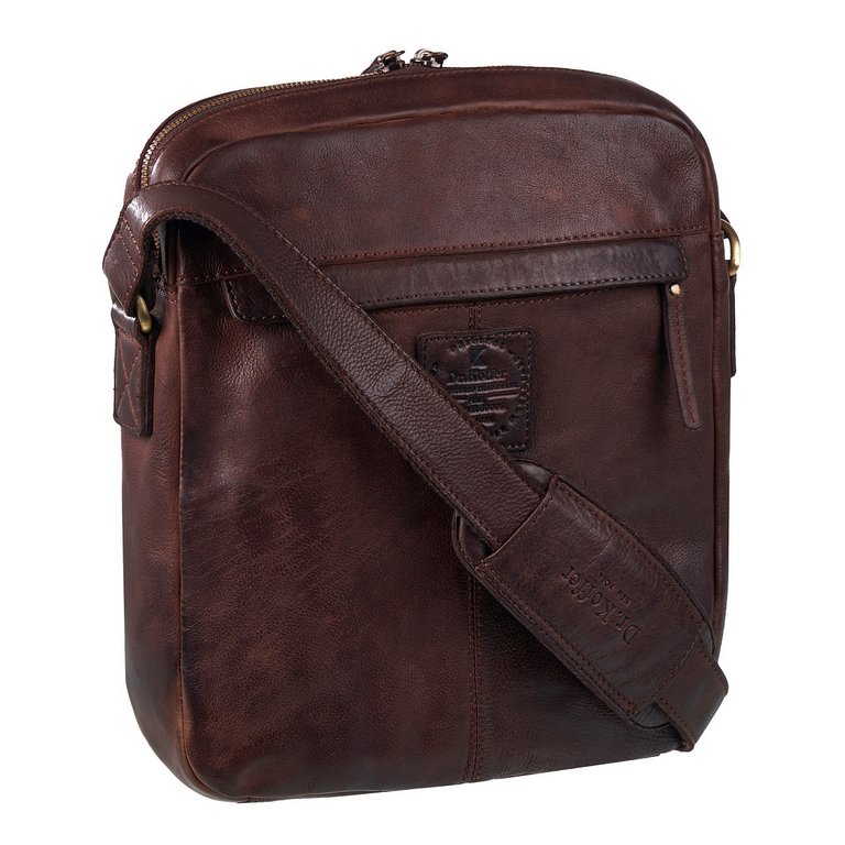 Сумка для документов Dr.Koffer 26*27*6см, нат. кожа, коричневая
