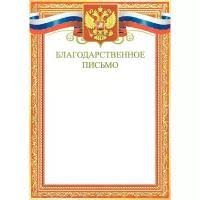 Благодарственное письмо  символика РФ отделка фольгой 190г/м2