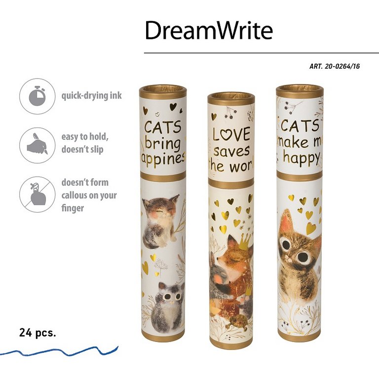 Ручка шариковая Bruno Visconti в тубусе "DreamWrite "LOVE ME.Сказочный день"