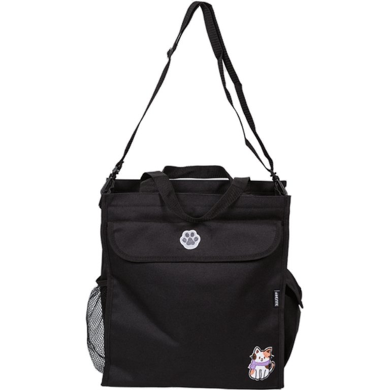 Сумка для доп.занятий deVENTE "Pawl" A4+ (31x36x12 см) текстильная, черная