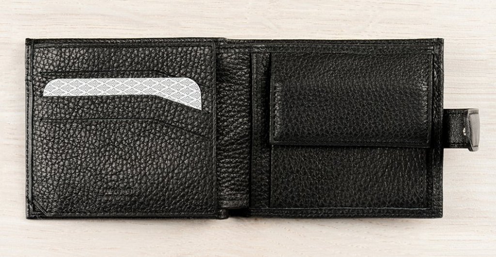 Портмоне D.Morelli мужское "Бруклин" с хляст., нат.кожа, цвет черный