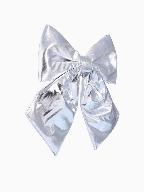 Бант серебро  1 шт, 24*26 см Лоск