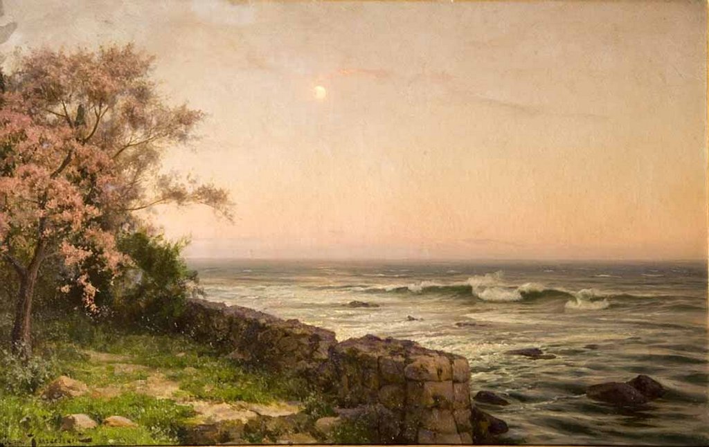 Постер на бумаге 30*50см, И.Е. Крачковский "Восход луны (Цветущие миндали)"