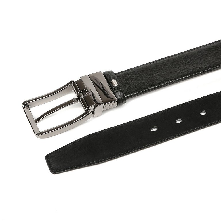 Ремень FABRETTI мужской, натуральная кожа, размер 120, чёрный
