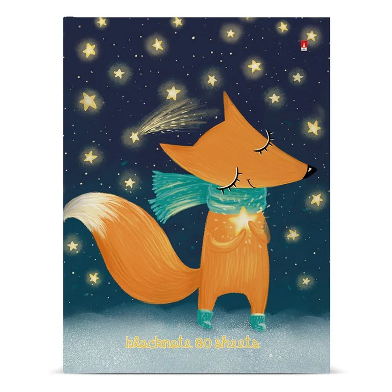 Бизнес-блокнот А6  80л., 105*148 мм, Альт "ВОЛШЕБНЫЙ ЛИС"