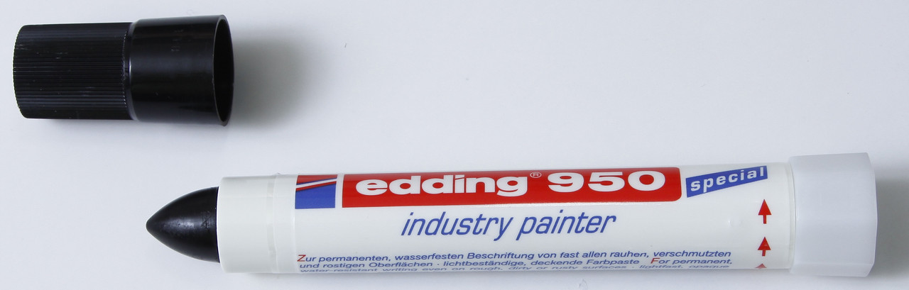 Маркер для промыш. графики на грубых пов. до 10мм Edding 950  черный