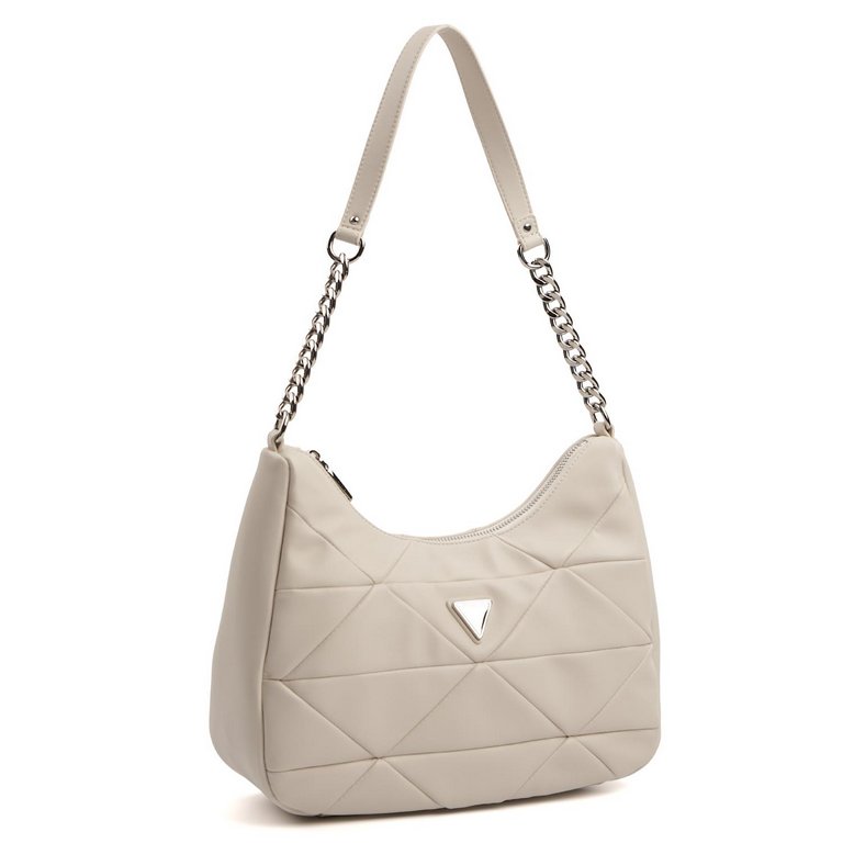 Сумка женская FABRETTI 29х22х10 см, нат. кожа, бежевый