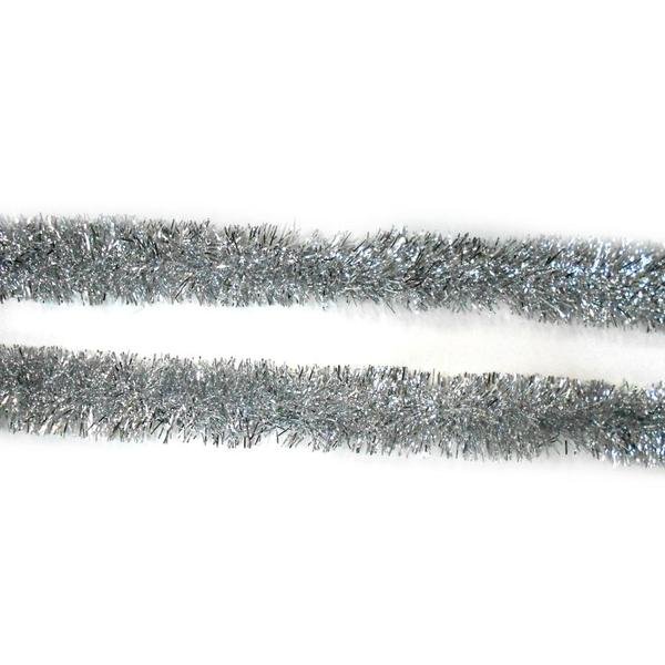 Мишура d  50мм, длина 2м серебряная