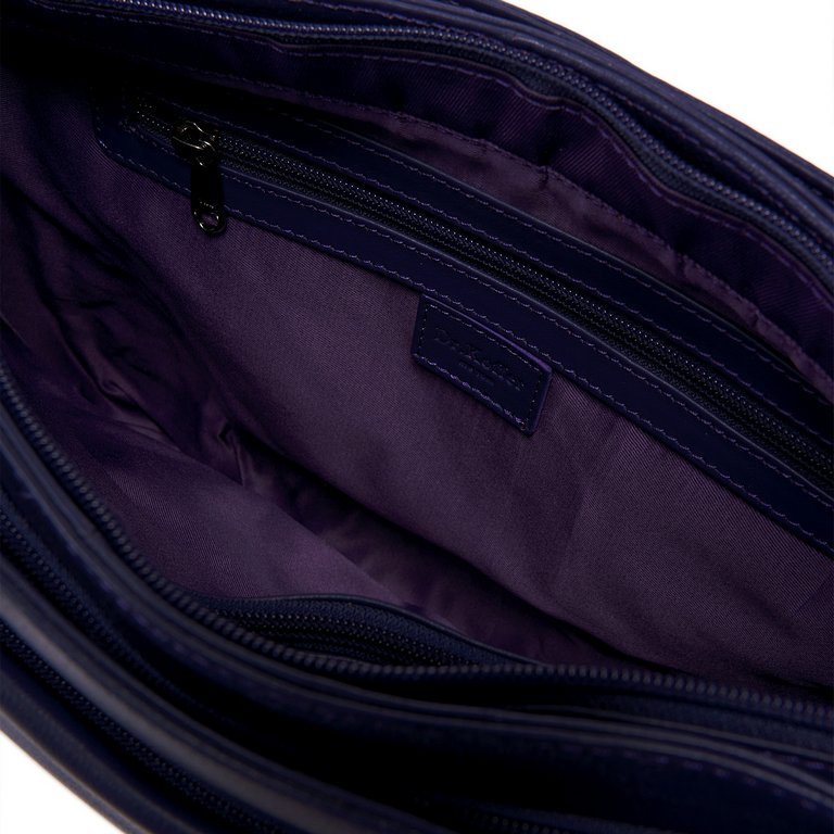 Сумка женская Dr.Koffer 33х24х10см см, нат.кожа синяя