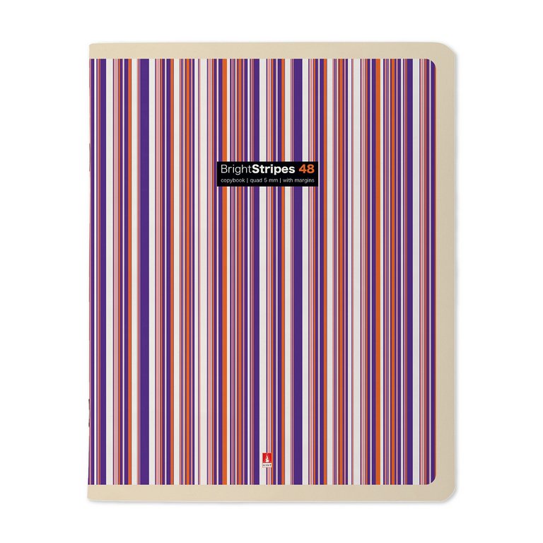 Тетрадь 48 лист кл. А5 на скрепке "STRIPES"