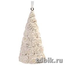 Украшение елочное из полирезины "Зефирная елочка" розовая 7,3*3,7*3,7см