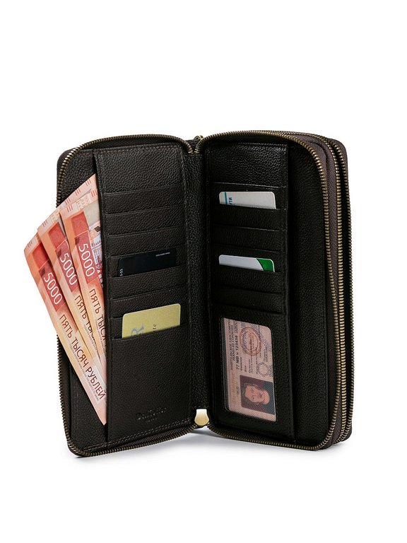 Портмоне Dr.Koffer нат. кожа, коричневый