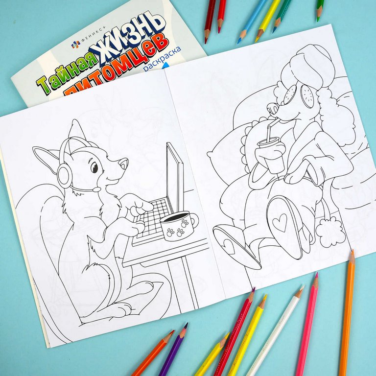 Раскраска А4 "Собаки и Щенки" 8л Феникс+