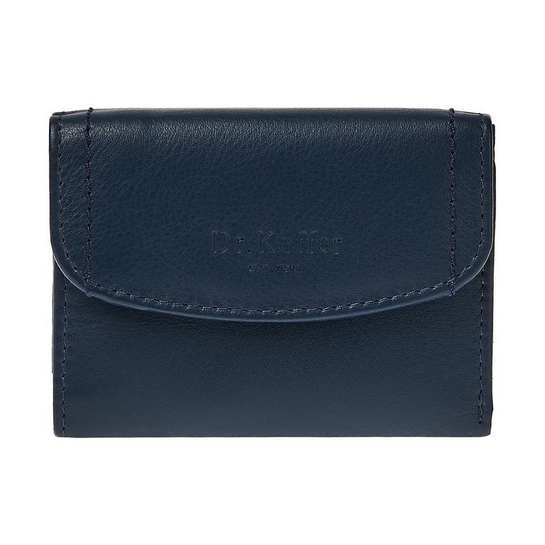 Портмоне Dr.Koffer 9,5*7,5см, нат. кожа, синий