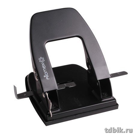 Дырокол до 25л метал. Attomex с линейкой черный