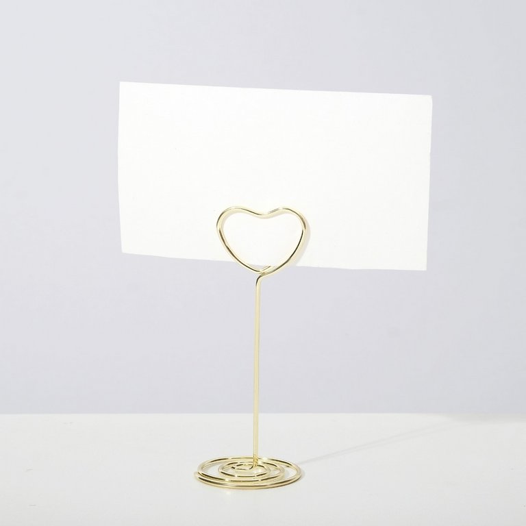 Мемо-клип  "Сердце" цв. золото