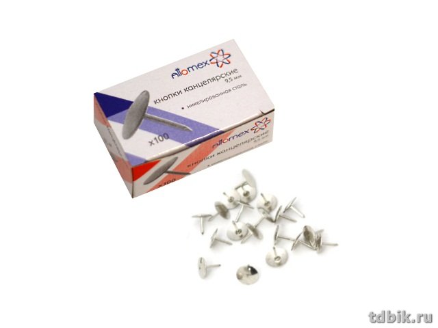Кнопки никелированные 11 мм 100 шт/уп Attomex