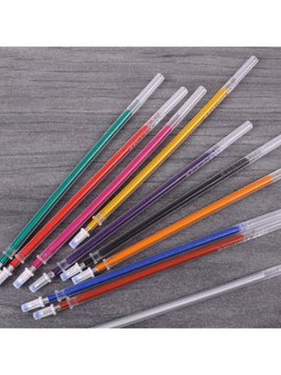 Стержень гелевый 130мм набор 10цв с блестками 0,7мм Darvish