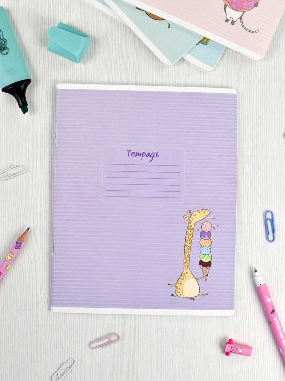 Тетрадь 24 лист лин. А5+ "Мечты животных" ассорти