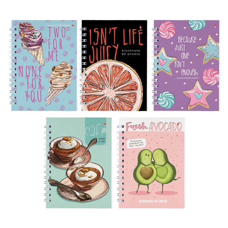 Блокнот А6  80л., 105*148 мм, на гребне 5 ВИДОВ