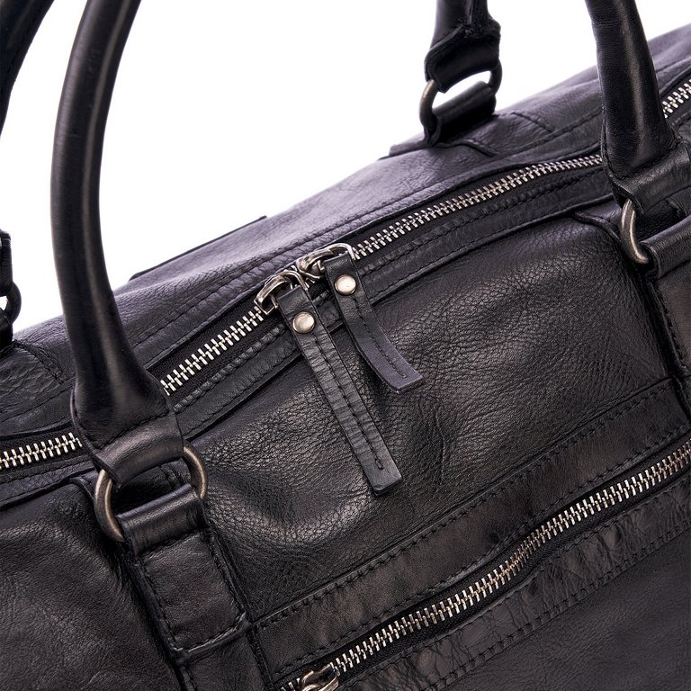 Сумка дорожная Dr.Koffer 50х32х20см нат. кожа, черный