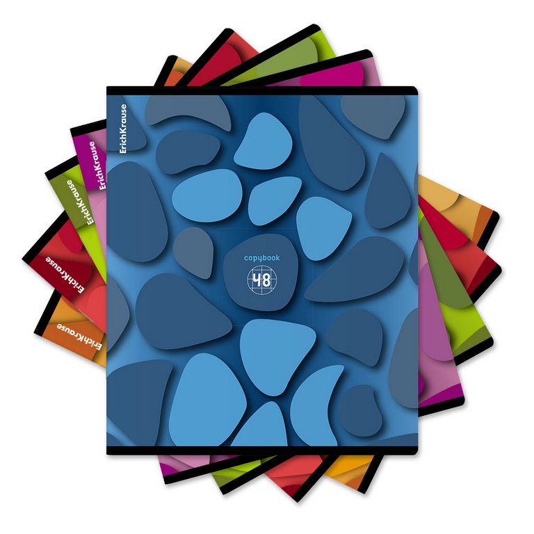 Тетрадь 48 лист кл. А5+ на скрепке "Color Stones" ErichKrause, 5 видов
