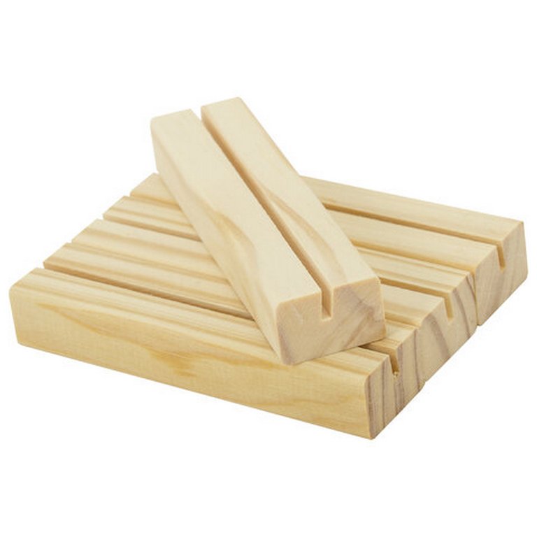 Держатель для ценника деревянный 12х3х2 см настольный горизонтальный (набор 4 шт) BRAUBERG