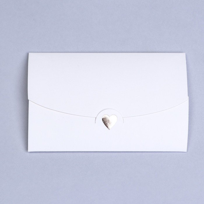 Конверт (для подарочного сертификата) с тиснением белый