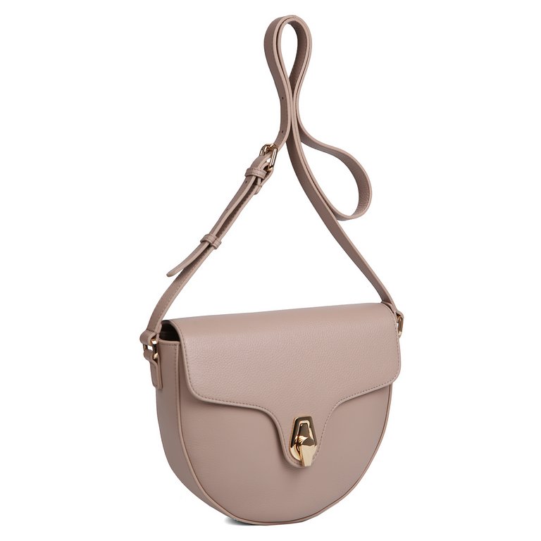 Сумка женская FABRETTI 26х21х6 см, нат. кожа, бежевый