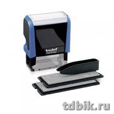 Штамп самонаборный  4 стр 47х18 мм 2 кассы Trodat корпус синий