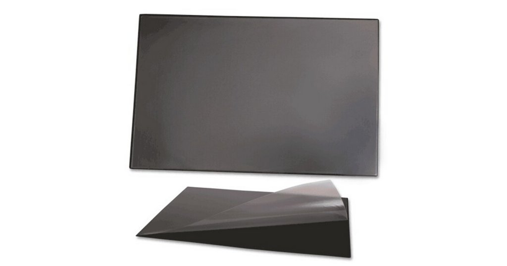 Подкладка на стол 38*59 см с прозрачным листом, цвет черный, ДПС