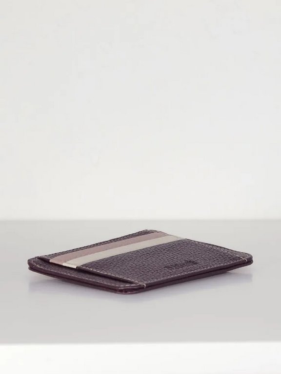 Картхолдер D.Morelli "Триада" нат.кожа, бордовый, мини