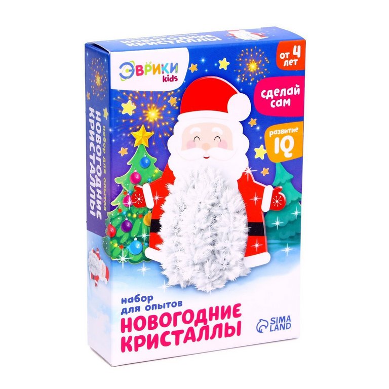 Игра научная .4+ Выращиваем кристаллы "Дед Мороз" Эврики