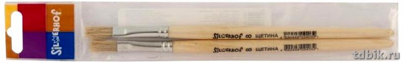 Кисть Щетина № 8 плоская оформительская (короткая ручка) ГРААЛЬ