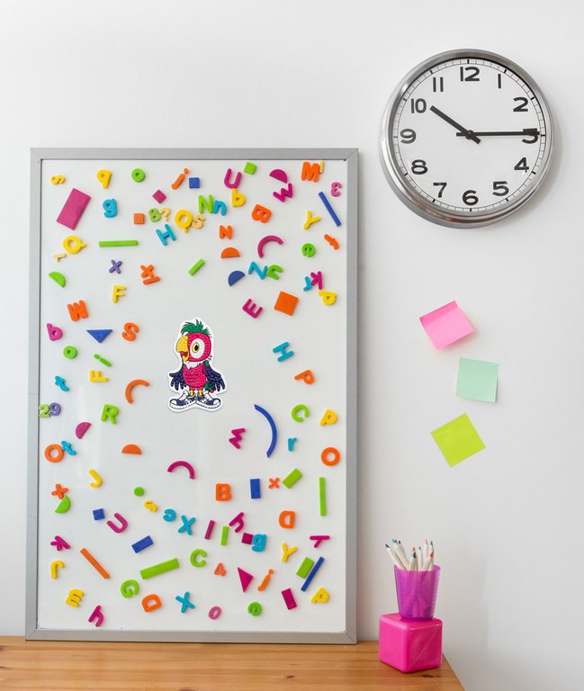 Набор для изготовления магнитов с алмазной мозаикой "Попугай Кеша" 6х10 см ФРЕЯ