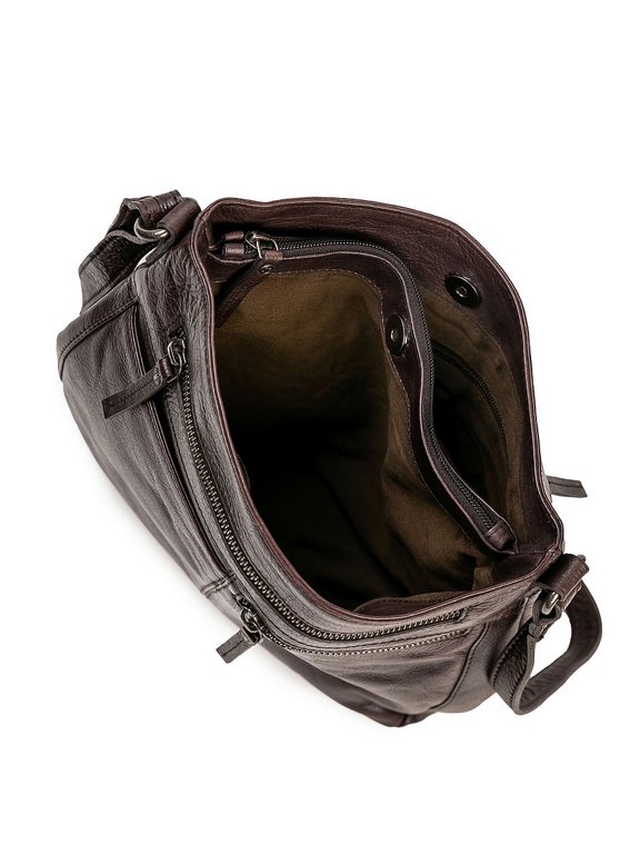 Сумка женская Dr.Koffer 28х26х7см см, нат.кожа коричневая