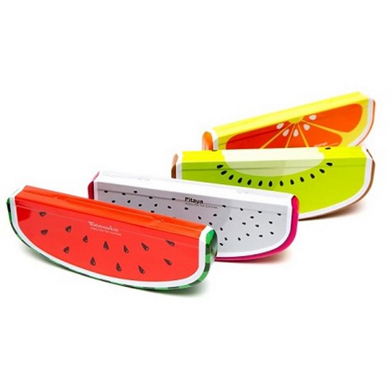 Пенал   "Фрукты" BEIFA 2 отделения (металлический)