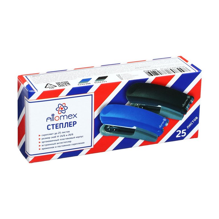 Степлер 24/6 до 25л Attomex синий