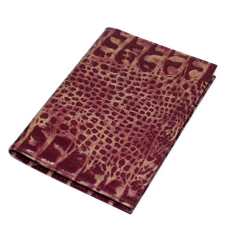 Обложка для автодокументов Alliance нат. кожа "под крокодила", цвет фуксия