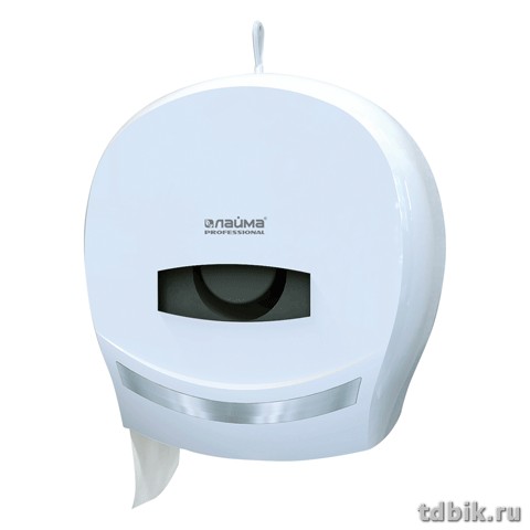 Диспенсер для туалетной бумаги в рулоне (1 рулон), белый пластик ЛАЙМА Professional